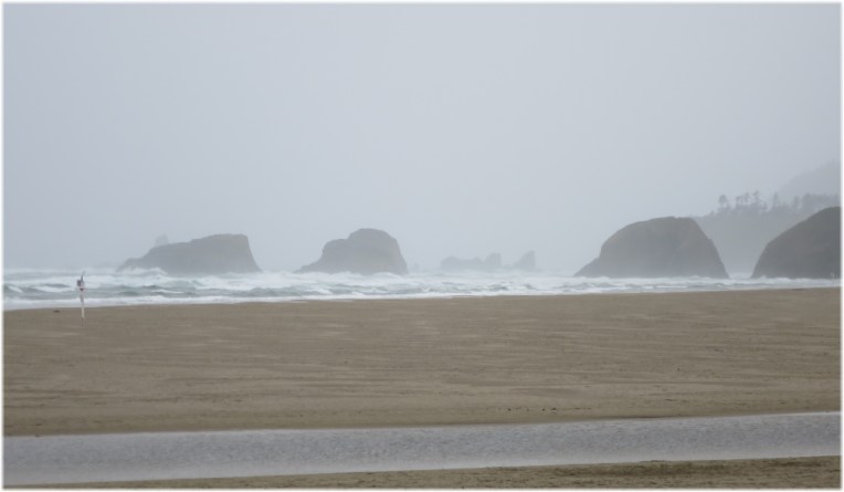 Storm coming over Cannon Beach Oregon