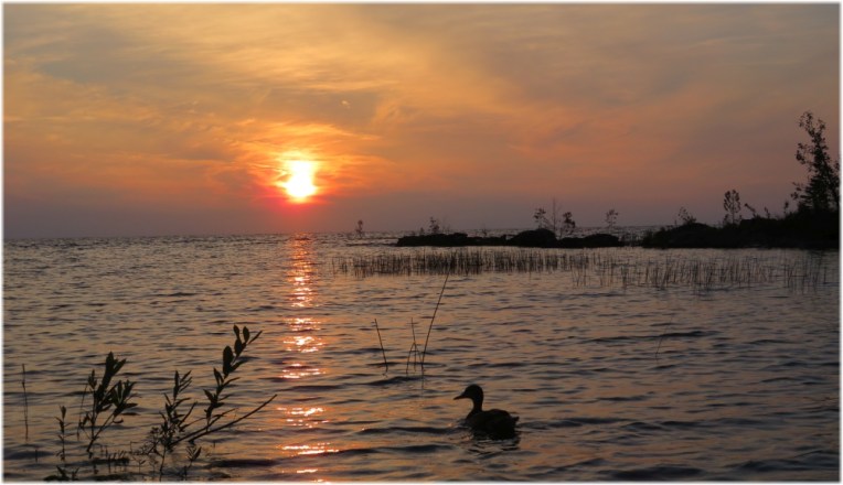 Sunset over Huron Lake