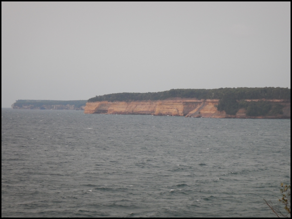 Bridalveil falls seen from Miners Castle overlook