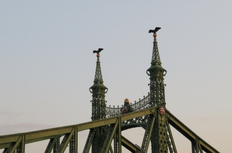 Budapest -Liberty Bridge coat of arms and the two Turuls