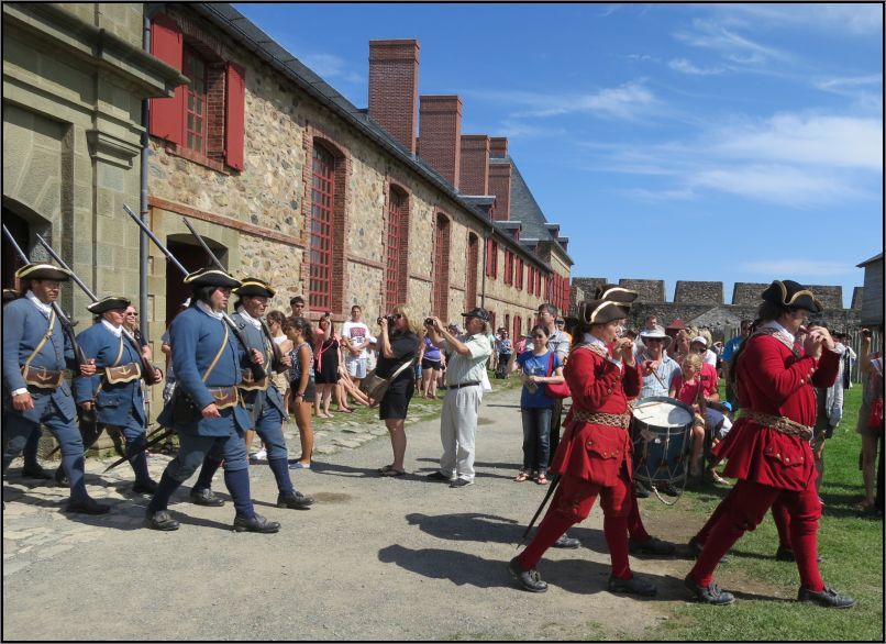 Louisbourg fortress ready for a parade in the Place Royale