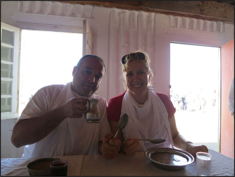 Louisbourg fortress - trying a Turnip soup, a 18th century recipe