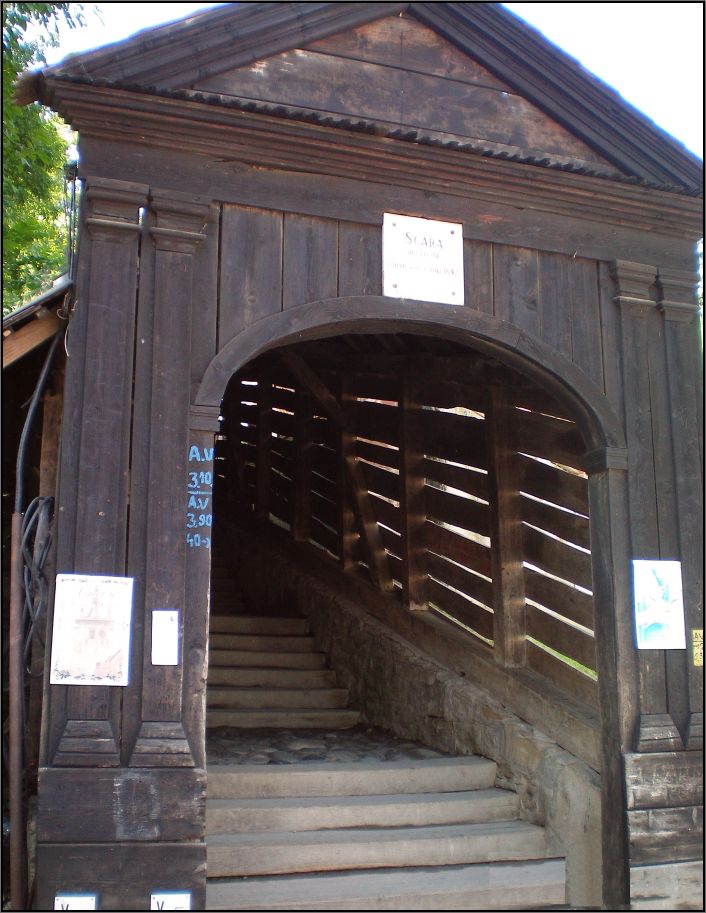 Scholar's Stairs - built in 1642 to connect the lower and upper parts of the citadel in Sighişoara. Only 176 stairs lasted out of all originally 300 stairs