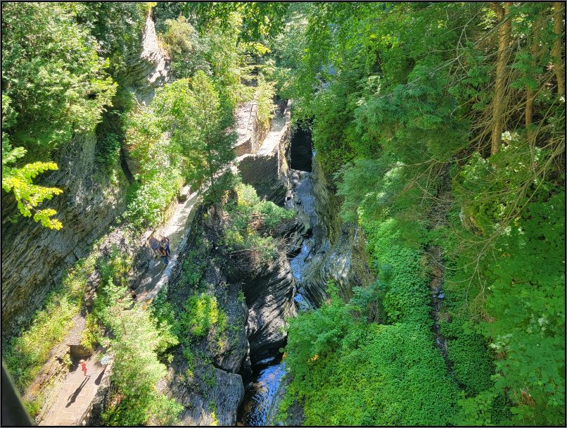 Glen Creek viewed from the suspension bridge, Watkins Glen State Park