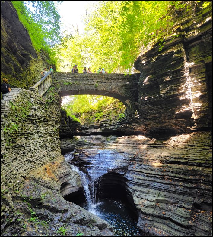 Mile Point bridge, Watkins glen state park