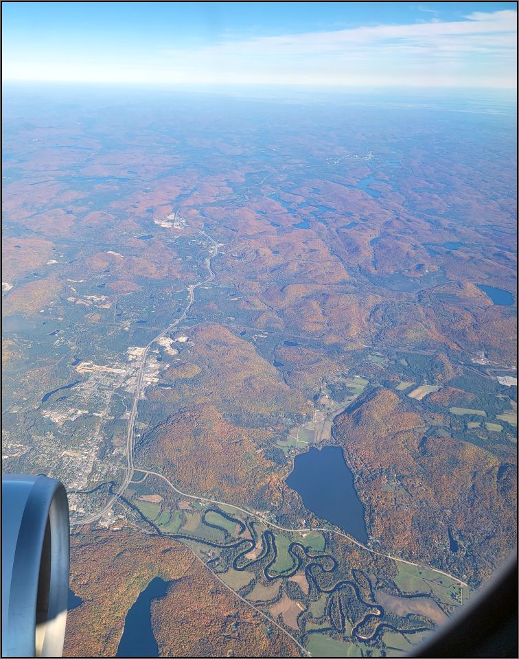 Maple tree season, Quebec, Aerial view