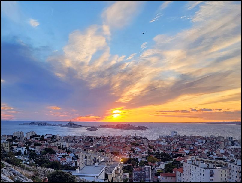 Sunset from the top of the Garde Hill