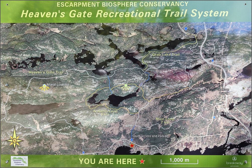 Heavens Gate trail map