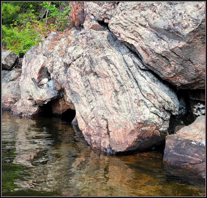 rocky shore Long lake
