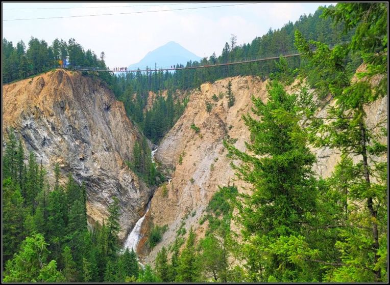 Golden Upper Skybridge and waterfall